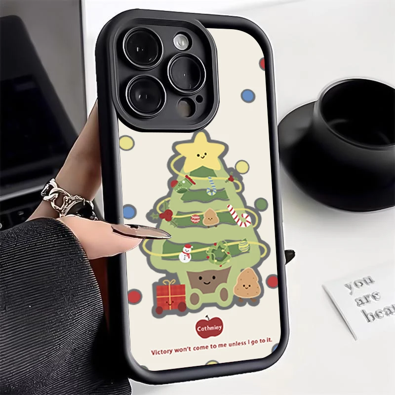 Funda con adornos navideños para iPhone 11, 12, 13, 14, 15 16PRO MAX PLUS, cobertura completa de lentes, prevención de caídas, funda de teléfono de tpu - imagen 5