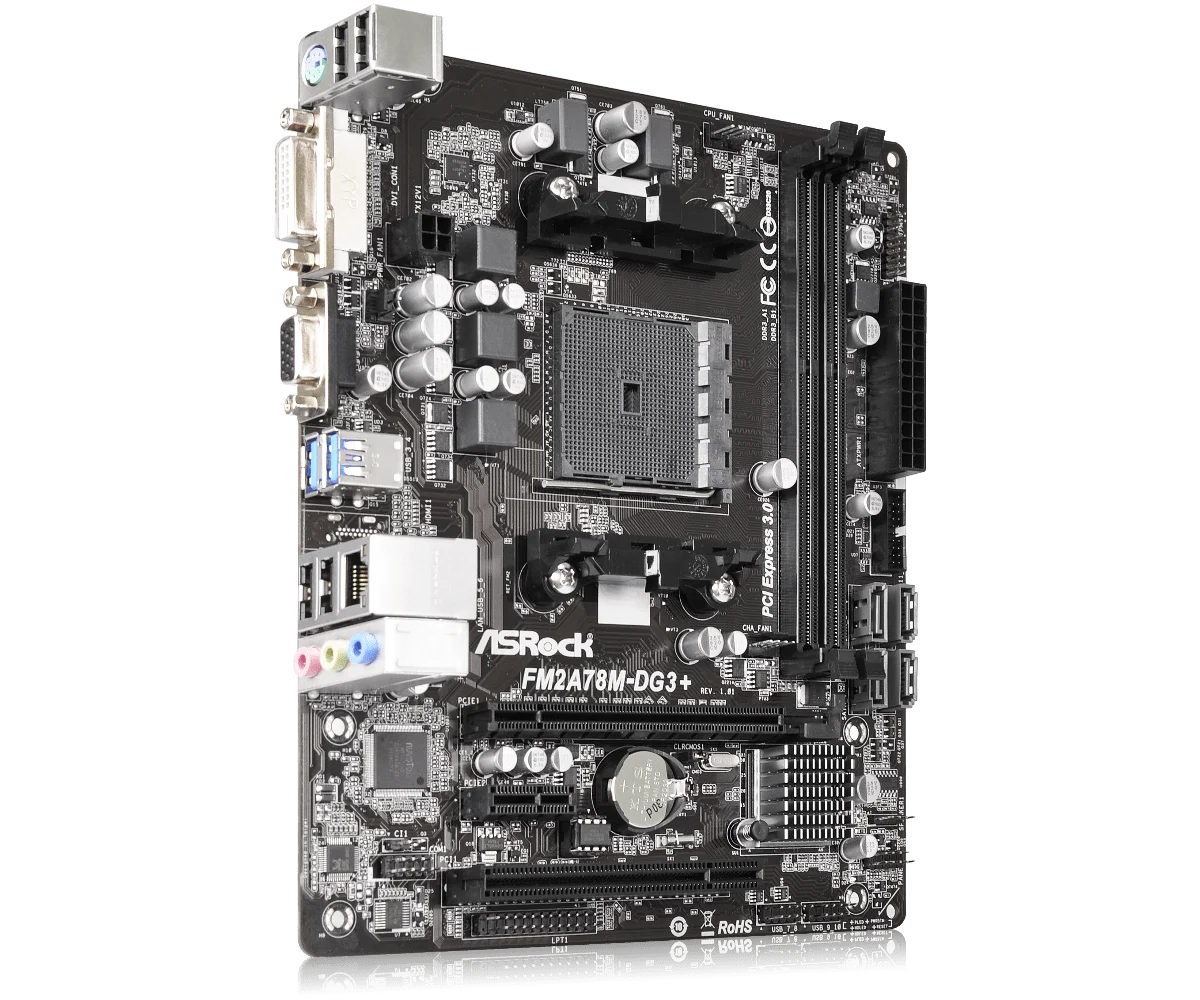 ASROCK FM2A78M-DG3 + placa base FM2 + AMD A78 DDR3 32GB 4xSATA3 Micro ATX compatible con A10 7800 A6 740 Athlon X4 840 A6 540 A8 - imagen 3