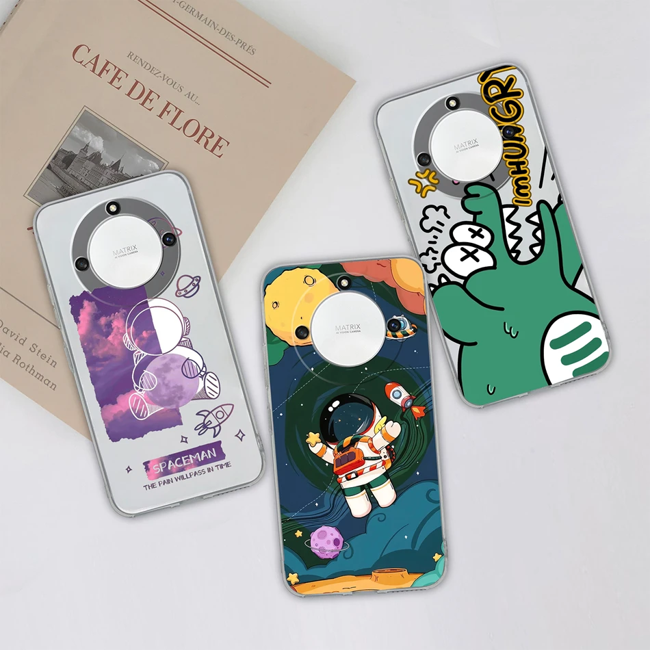 Para Honor X9A Magic 5 Lite 5G X40 funda transparente degradado Simple para Honor Magic5 Lite fundas traseras de teléfono anticaída de TPU suave - imagen 4