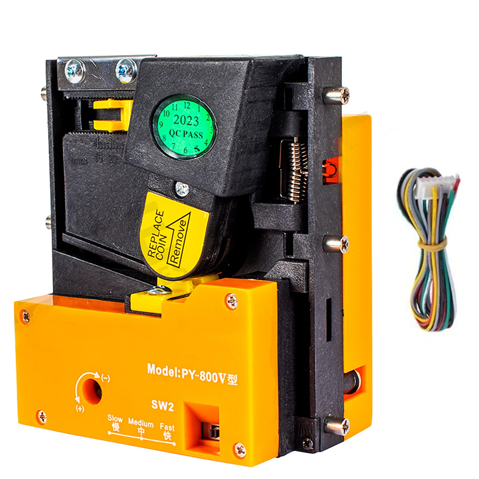 Mecanismo de fichas con Cable para máquinas expendedoras, Selector de monedas mecánico, entrada superior avanzada, juego Arcade, bricolaje, PY-800