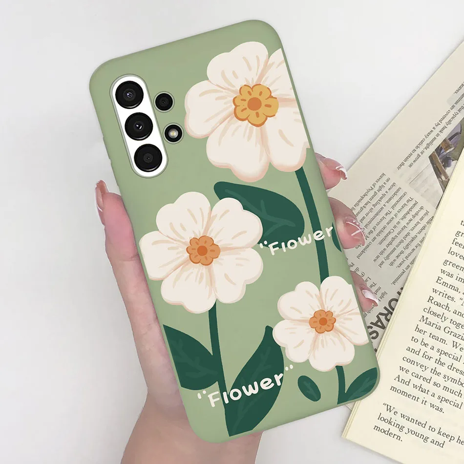 Funda de teléfono de moda para Samsung Galaxy A13 4G, funda trasera de silicona suave con dibujos animados para niñas dulces para Samsung Galaxy A 13, Capa de parachoques - imagen 3