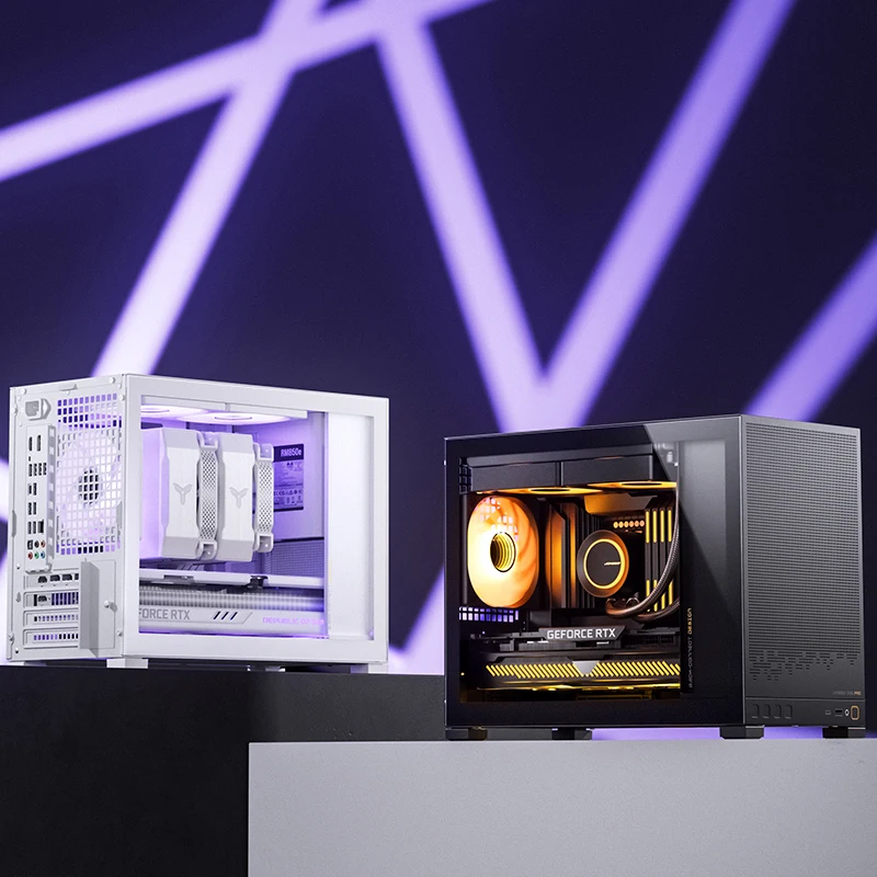 JONSBO D32 STD/PRO versión MINI funda de escritorio para MINI-ITX/M-ATX/M-ATX placa base de inserción trasera compatible con refrigeración por agua de 240mm - imagen 5