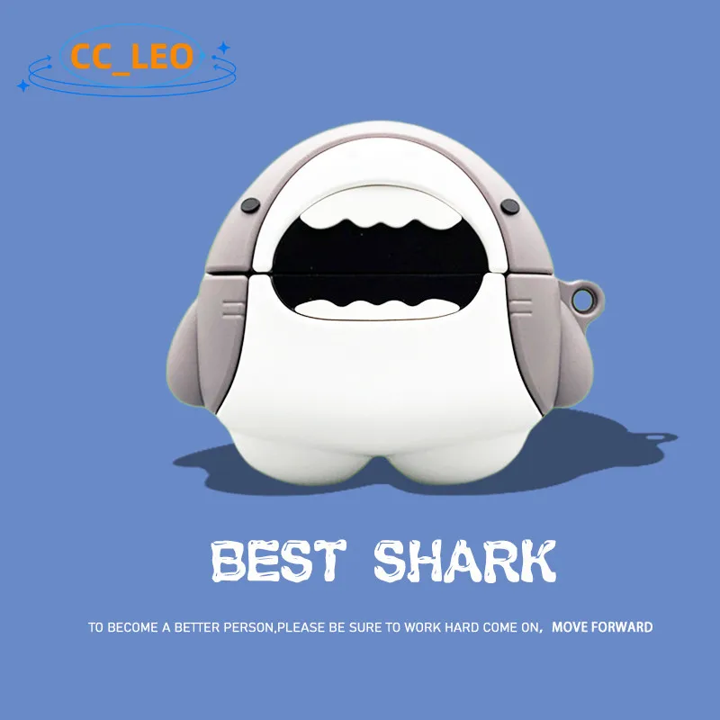 Funda de silicona suave para EDIFIER W260NC, cubierta protectora transparente, Hamburguesa de dibujos animados, tiburón fantasma lindo - imagen 4