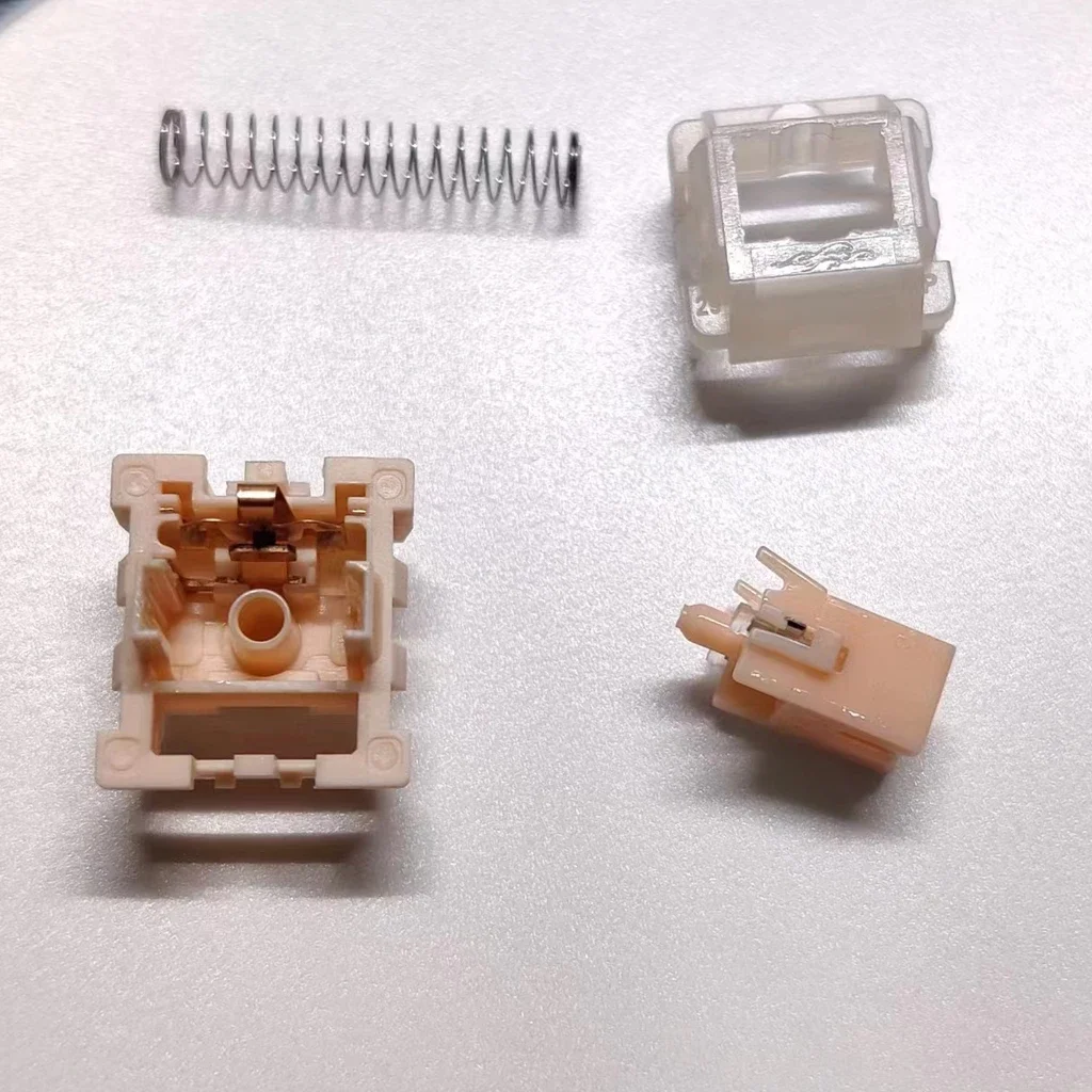 Sea Fog Sakura interruptor silencioso Rosa personalizado, Teclado mecánico para juegos de oficina, lineal de 5 pines, accesorios de resorte de 22mm - imagen 4