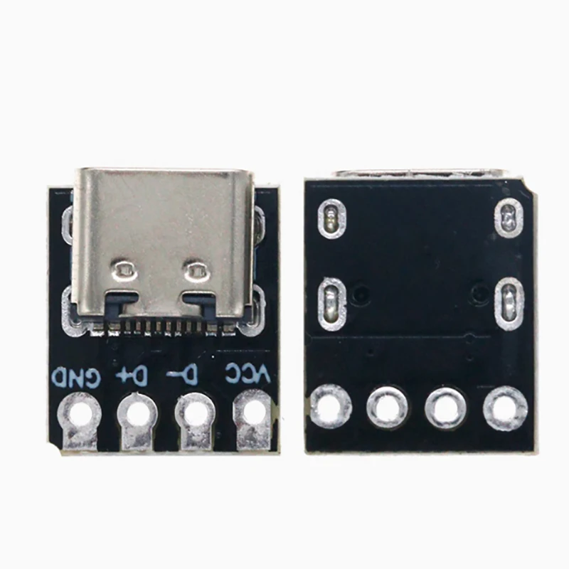 1 Uds. Placa de prueba hembra de TYPE-C enchufe positivo y negativo de doble cara USB3.1 16P a 2,54 placa adaptadora de corriente de alta corriente - imagen 5