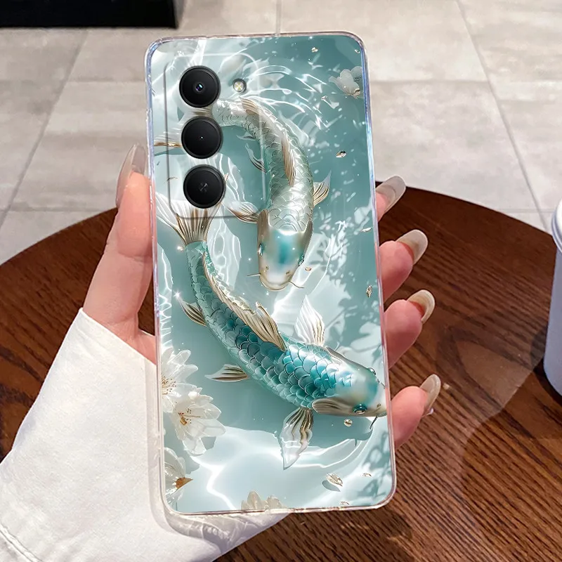 Funda trasera para Redmi 15 5G Redmi 15 EU funda transparente de TPU de lujo lindo conejo de amor divertido pintado a prueba de golpes funda de teléfono 25057RN09E - imagen 3