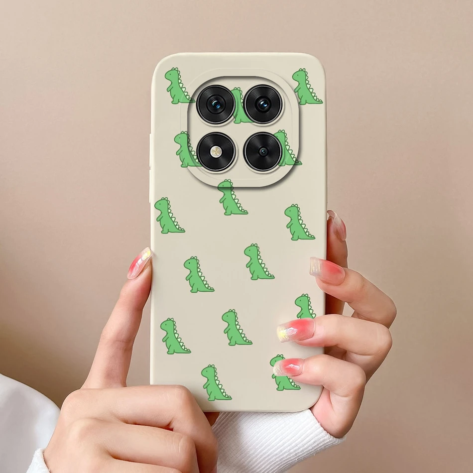 Para Redmi Note 14 Pro Plus funda de silicona líquida suave lindas fundas de teléfono de dinosaurio para Xiaomi Redmi Note14 14Pro + Fundas de contraportada - imagen 4