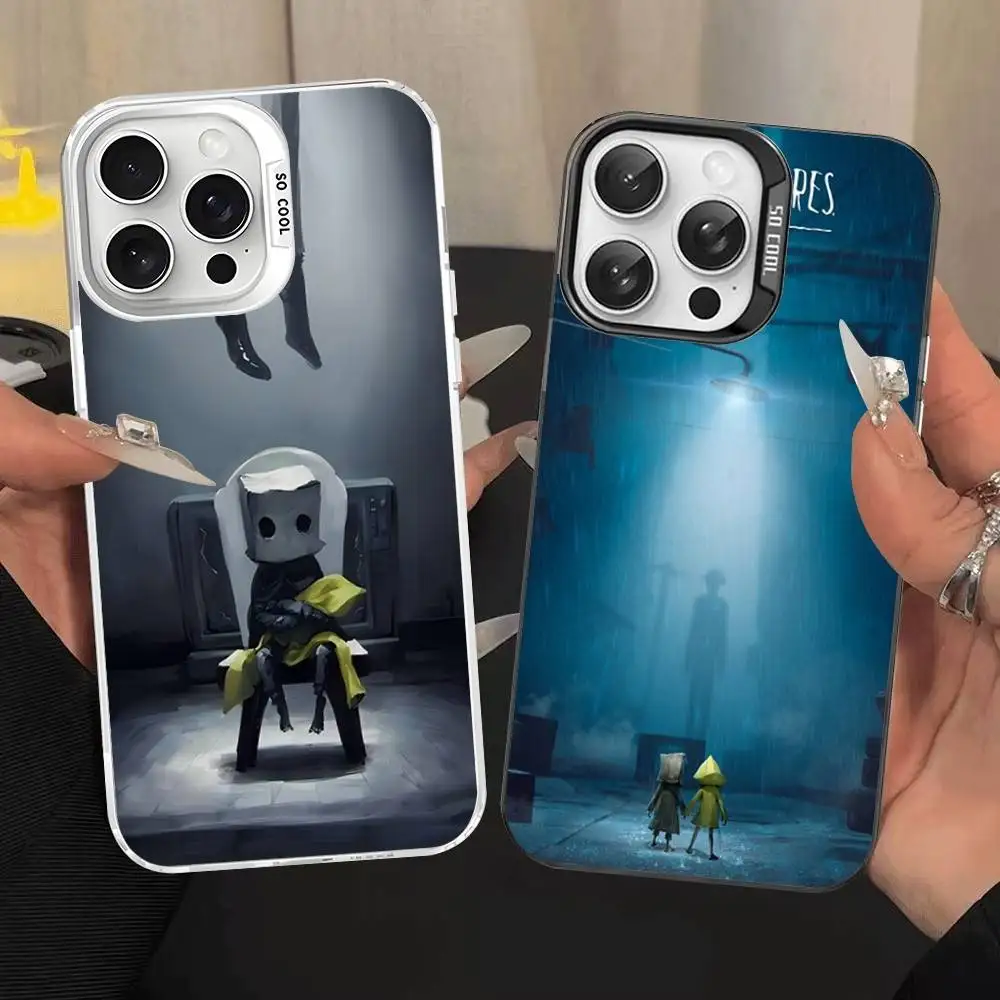 Juego L-Little Nightmares funda de teléfono para iPhone 17 16 15 14 13 12 11 Pro MAX mate a prueba de golpes trasera anticaída cubierta mate - imagen 3