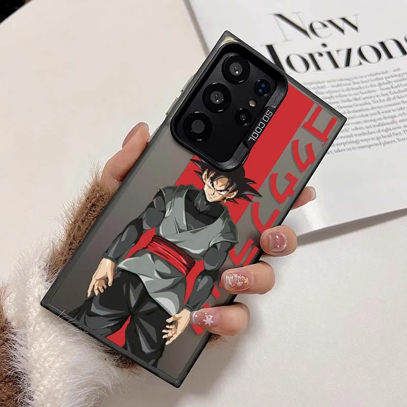 Funda de anime japonés d-dragon Ball Son Goku para Samsung Galaxy S25 S24 S23 S22 S21 Ultra Plus, funda plateada colorida para teléfono - imagen 2