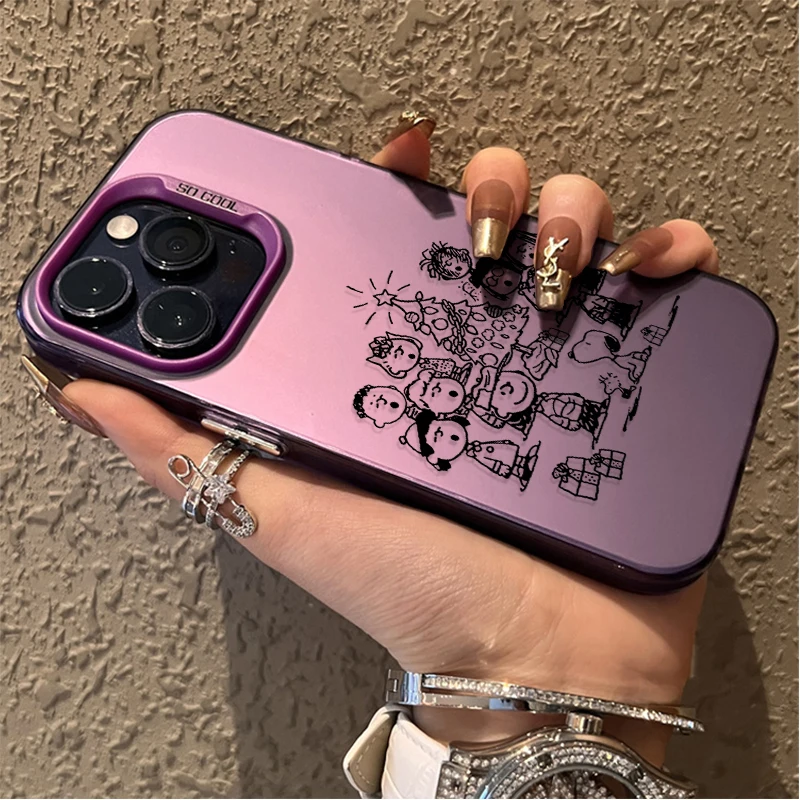 Línea S-Snoopys Graffiti funda de teléfono para iPhone 17 Air 16 15 11 12 14 13 Pro Max XS X XR Plus 8 7 SE 2020 contraportada a prueba de golpes - imagen 4