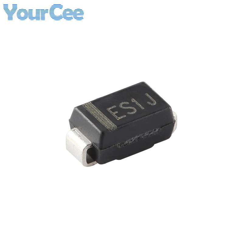 Chip de diodo rectificador de recuperación Ultra rápida, 50 piezas, ES1J, SMA, 600V, 1A
