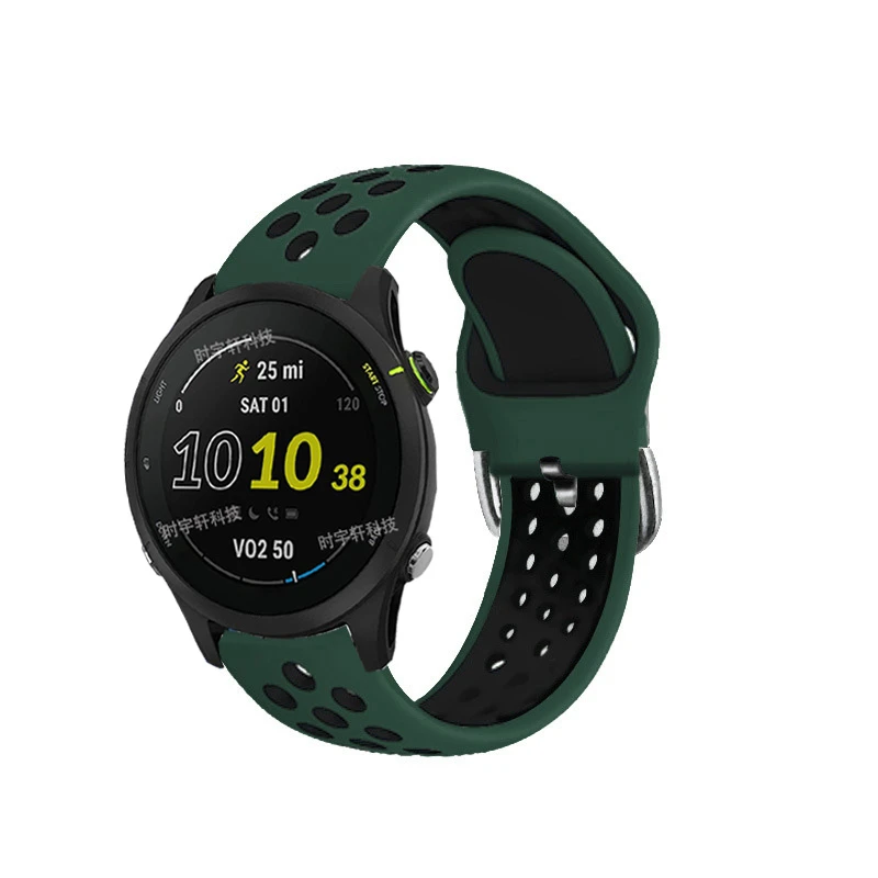 Correa de reloj de silicona de 22mm y 20mm para Garmin Forerunner 255 55 245/Venu 2 Plus SQ/Vivoactive 4 3, correa deportiva de repuesto - imagen 5