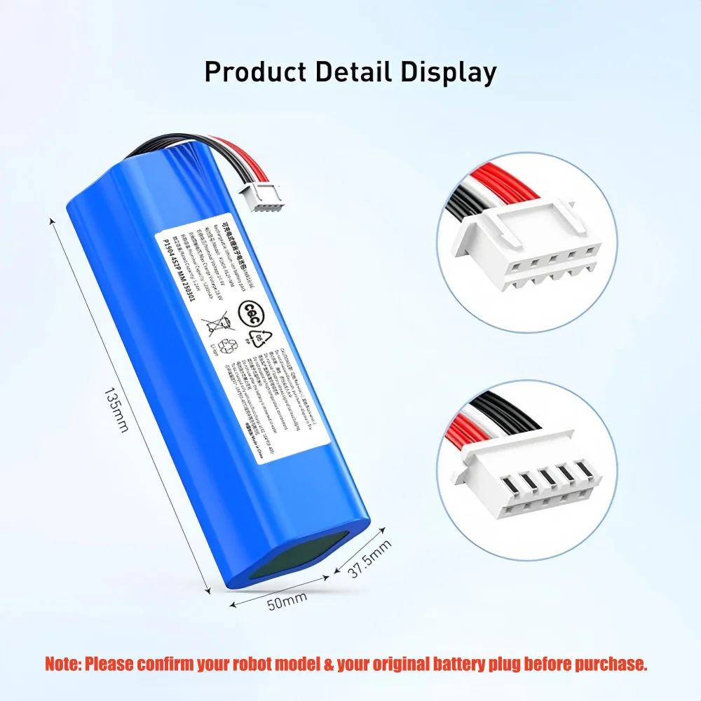Batería de repuesto de 14,4 V para Robot aspirador Ecovacs Deebot Ozmo 950 T5 T8 T9 Aivi T10 T20 X1 Omni DX93 DX96 DBX11 DX65 - imagen 2