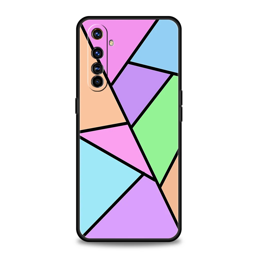 Funda de teléfono de mármol geométrico de Color para Realme 13 12 11 10 9 8 5G 7 C25 C35 GT5 GT3 GT2 Pro Plus para Realme GT Neo 2 3 3T 5 - imagen 2