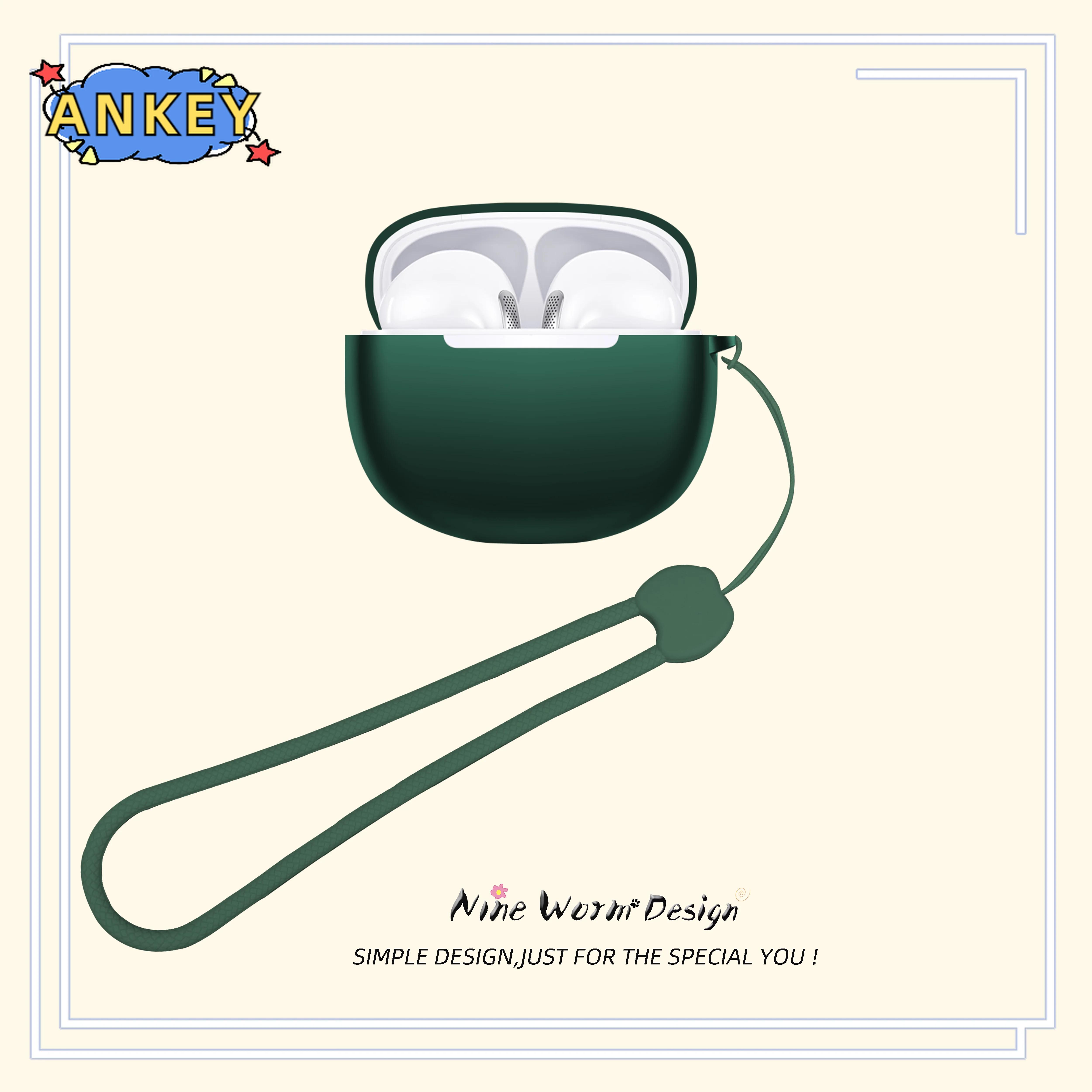 Para QCY MeloBuds N70 funda AilyPods funda protectora para auriculares anticaída de silicona suave auriculares inalámbricos Bluetooth transporte - imagen 3