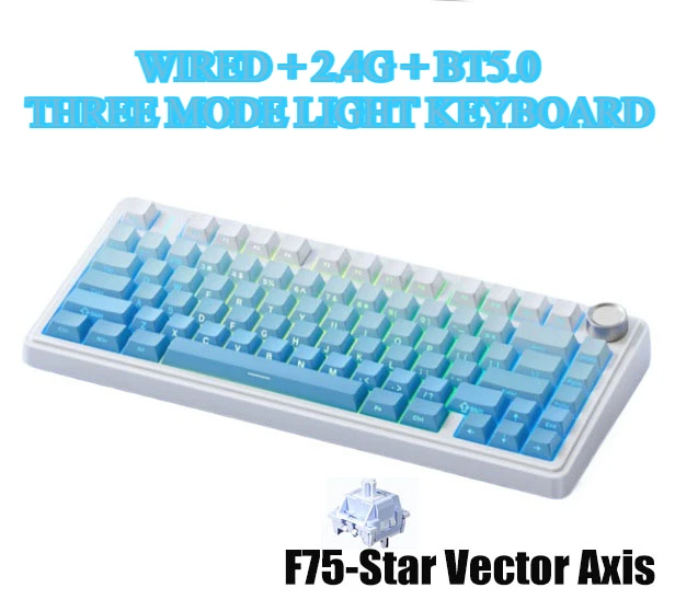Teclado mecánico aula f75 teclado mecanico teclado gamer teclado mecanique teclados inalámbricos gaming klawiatura mechaniczna - imagen 2