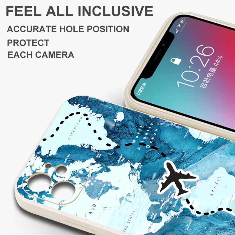Funda blanda con mapa de avión para Xiaomi Mi 13 11 12 Lite 10T 11T 12T Pro - imagen 3
