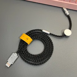 Cable USB-C Chapado en Plata para Teclado Mecánico