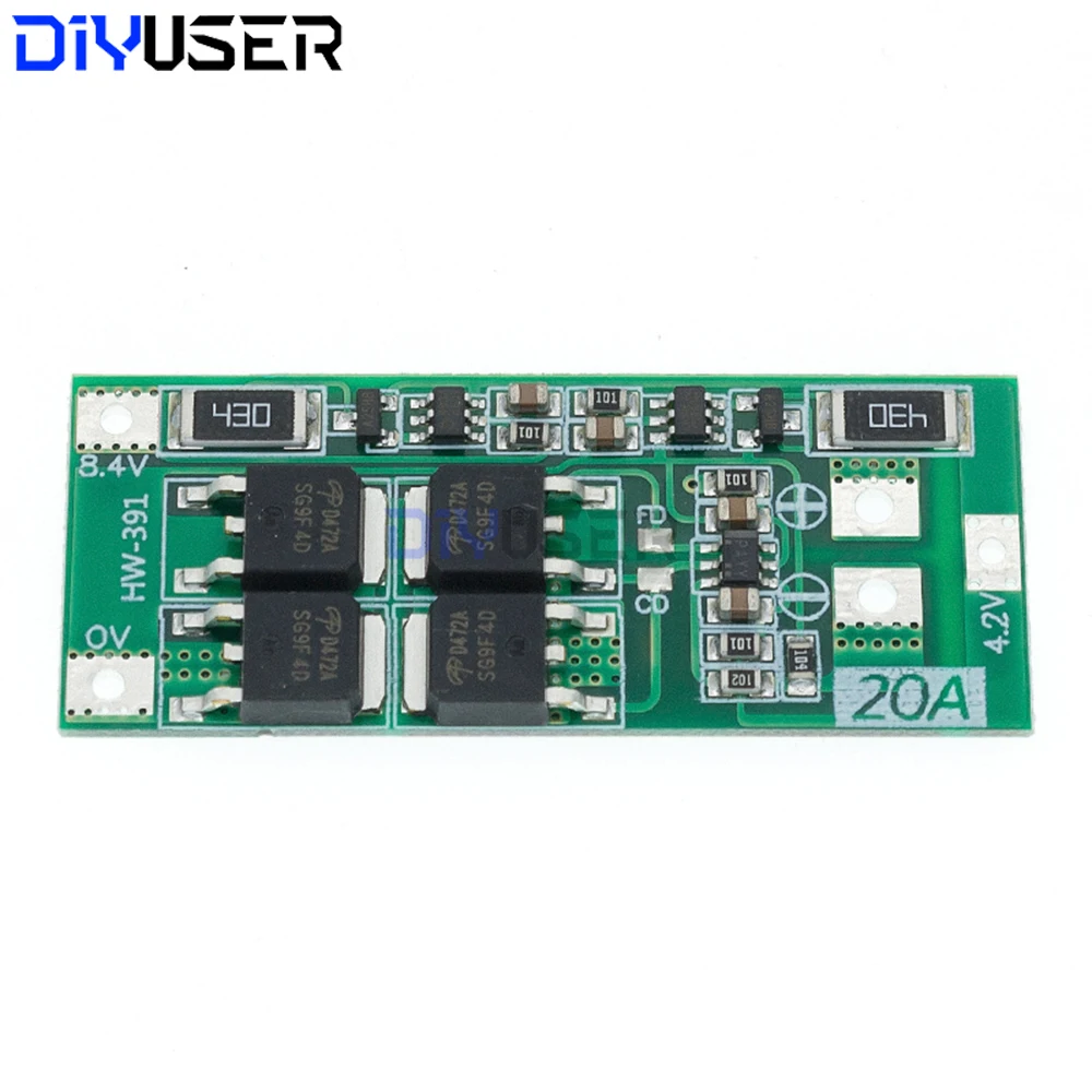 Placa de protección de batería de litio 2S 20A 7,4 V 8,4 V 18650/placa BMS versión de equilibrio estándar - imagen 5