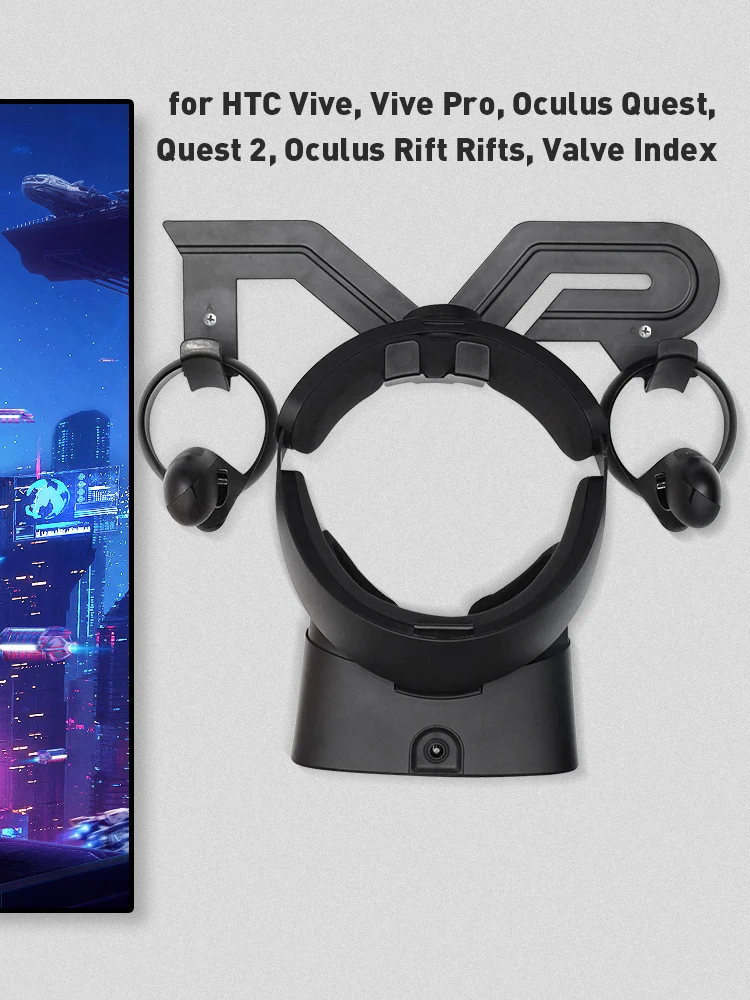DATA FROG-soporte de montaje en pared para auriculares Oculus Quest 2, accesorio de VR, para Oculus Rift S HTC Vive Valve Index - imagen 3