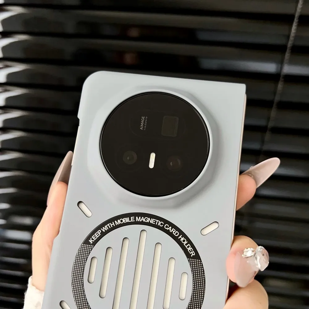 Para Huawei Honor Magic V5 funda dura de PC disipación de calor carga inalámbrica magnética funda protectora trasera para Magic V5 Shell - imagen 5