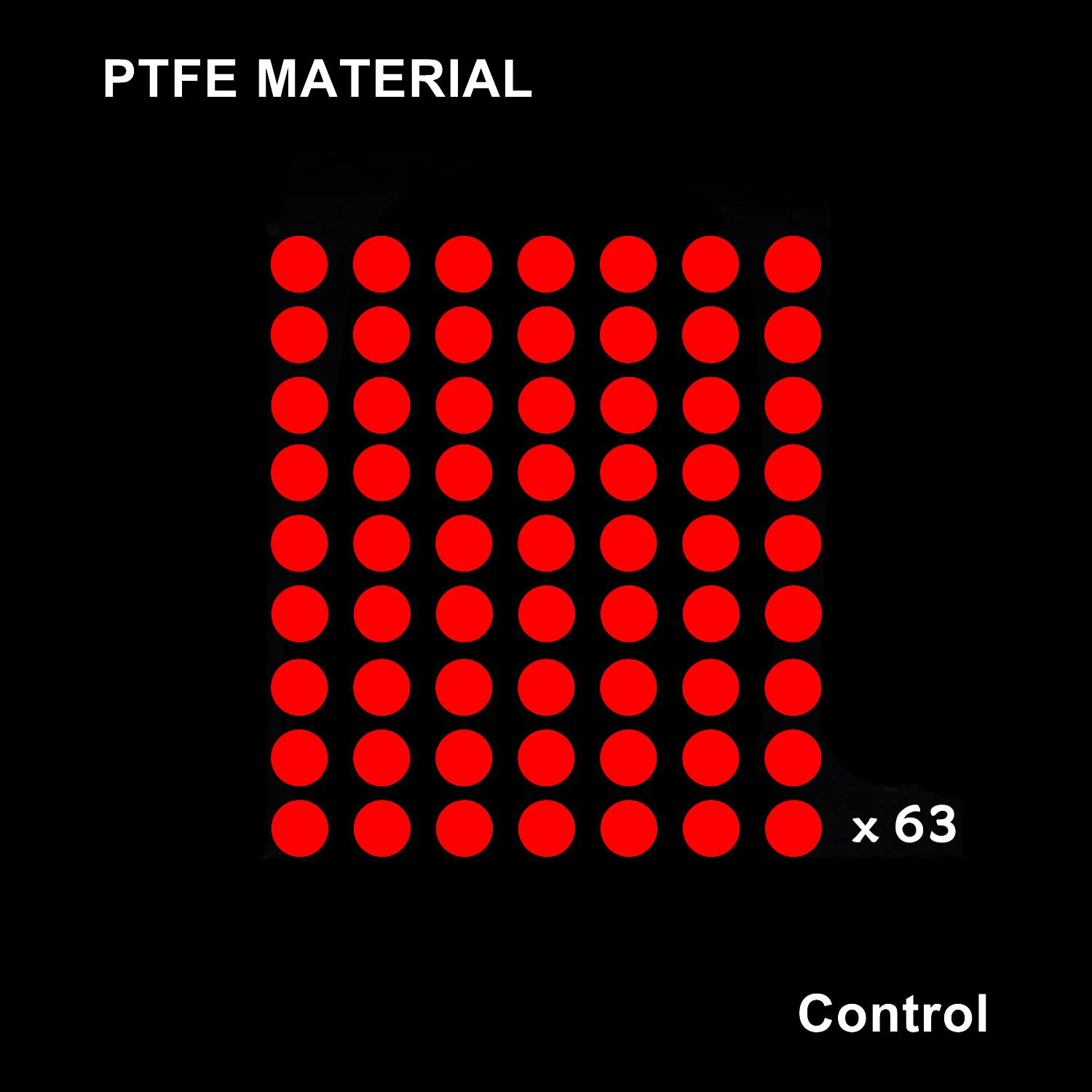 Red PTFE  63dots