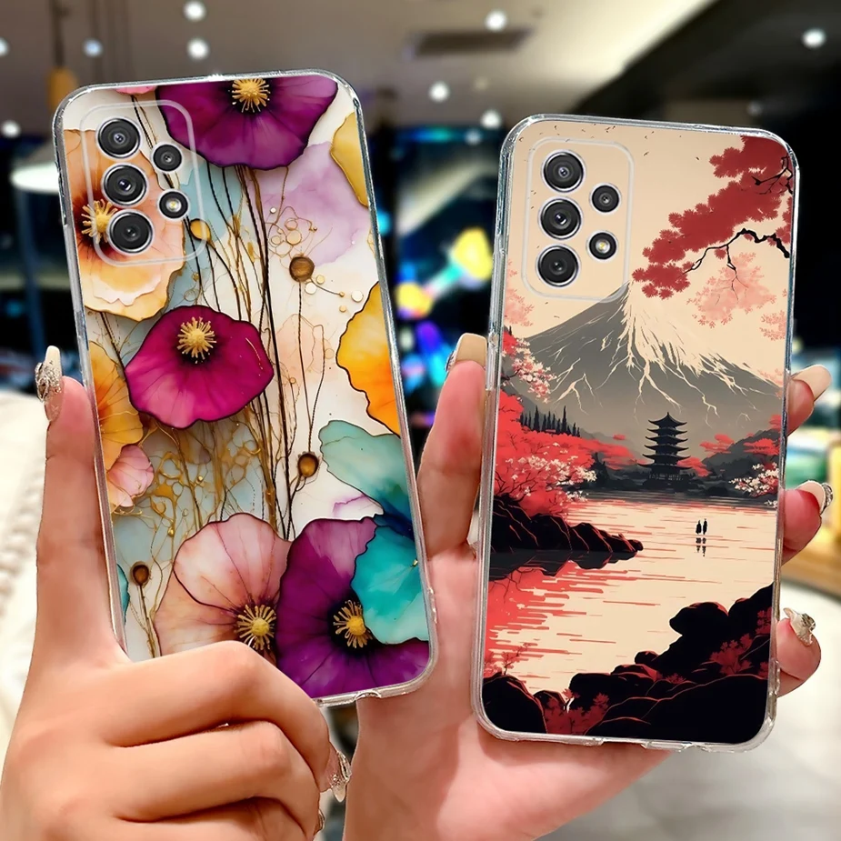 Para Samsung Galaxy A53 funda SM-A536B nueva moda cubierta pintada suave funda de teléfono delgada para Samsung A23 A33 A53 A73 5G Fundas parachoques - imagen 4