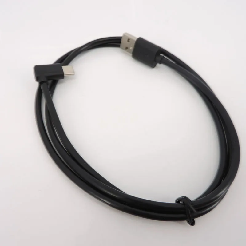 Cable de datos USB-C a USB 2,0 A macho adaptador de ángulo recto de 90 grados carga 1M fecha y cable de alimentación - imagen 4