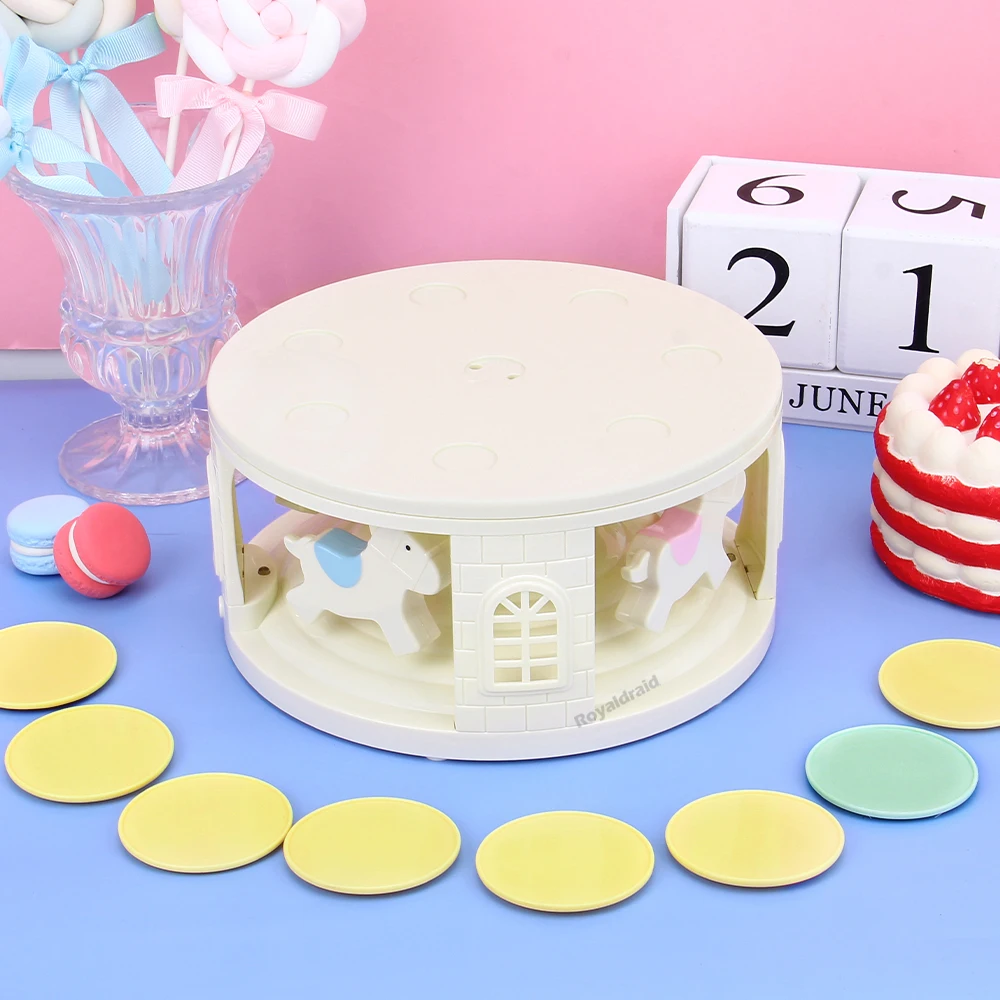 Nueva máquina rotativa automática de carrusel de 360 grados para postre y sushi, mesa giratoria para magdalenas y sushi, soporte de exhibición, máquina para cumpleaños y bodas - imagen 3