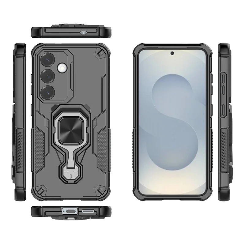 Para Samsung S25 Plus funda Samsung Galaxy S25 Plus Capas trasera a prueba de golpes atracción magnética adsorción soporte de anillo de Metal - imagen 3