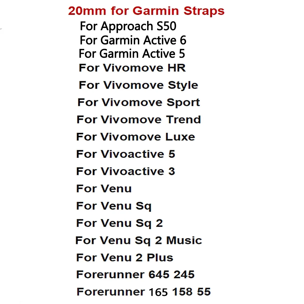 Correa de 20mm para Garmin Venu SQ 2/2 Plus, correa de cuero sintético PU para Vivoactive 3 5 Forerunner 165 245 645, pulsera inteligente de música - imagen 3
