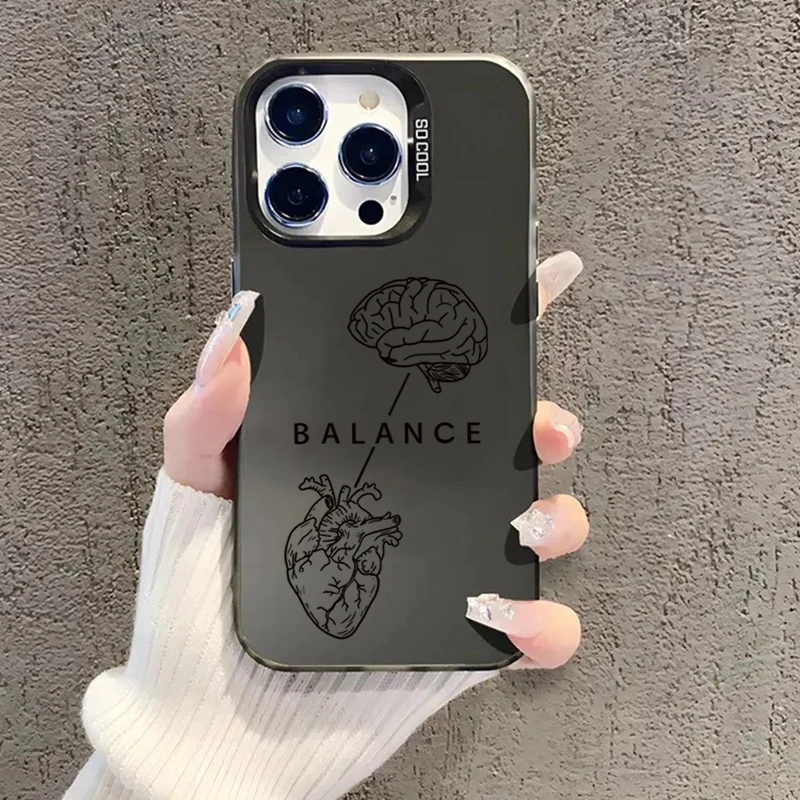 Funda de teléfono electrochapada cerebral en forma de corazón para Samsung Galaxy S25 Ultra S24 Plus S23 FE S22 S21 A06 A16 A23 A26 A34 A55 - imagen 3