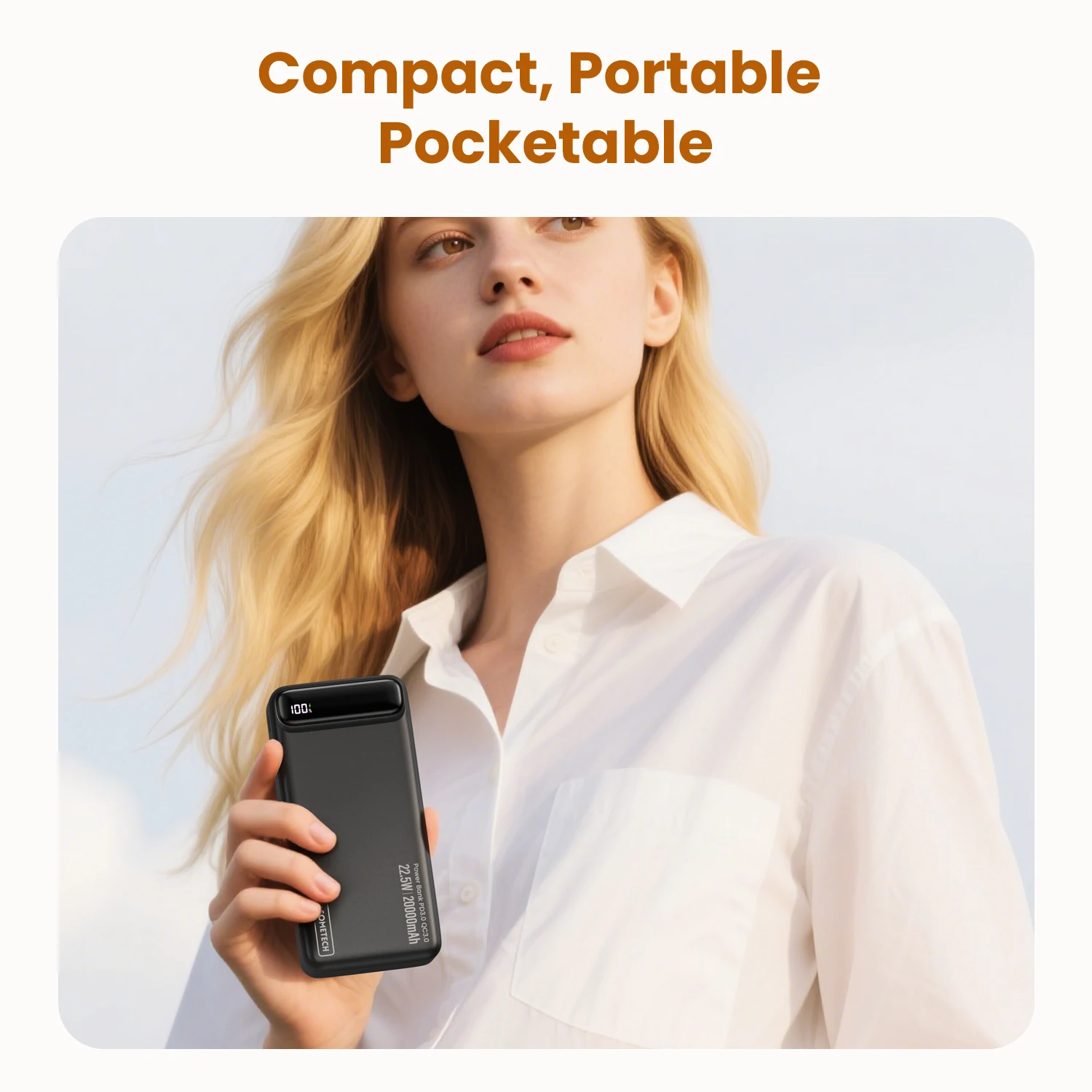 Banco de energía de 22,5 W, cargador portátil de 20000mAh, batería externa de carga rápida PD para IPhone 16 15 Pro, Samsung, Xiaomi, IPad - imagen 3