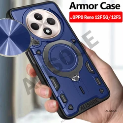 Funda Trasera OPPO Reno 12F 5G – Cámara Deslizante y Soporte Anillo