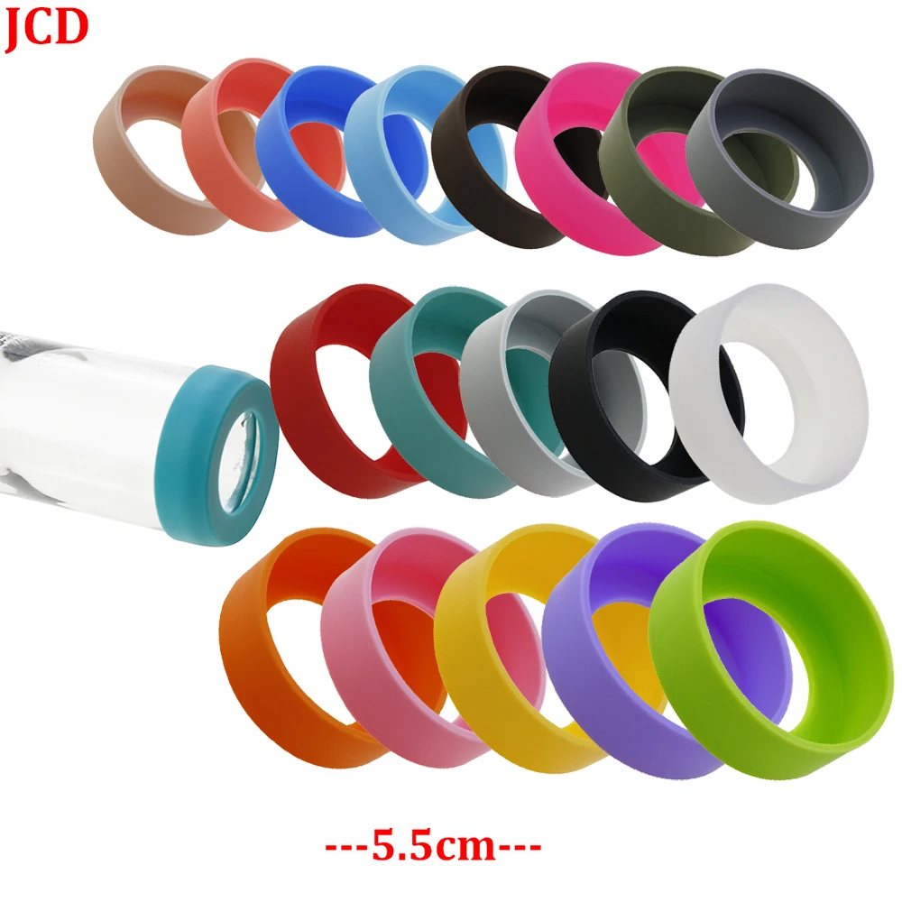 Cubierta inferior de silicona para taza, cubierta protectora antideslizante para taza de agua, soporte inferior antiquemaduras, almohadilla para taza redonda, 1 piezas, 5,5 CM