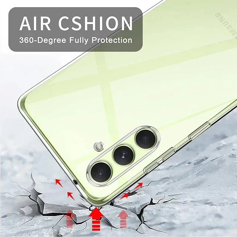 Funda de teléfono transparente de alta calidad para Samsung Galaxy A04, A04E, A04S, A14, A24, A34, A54, 4G, 5G, Funda de TPU suave, Funda transparente a prueba de golpes - imagen 5