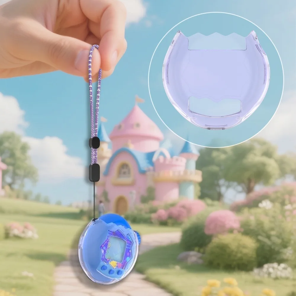Para Tamagotchi Paradise PC bolsa protectora transparente electrónica mascota impermeable y antiarañazos funda protectora con cordón - imagen 4