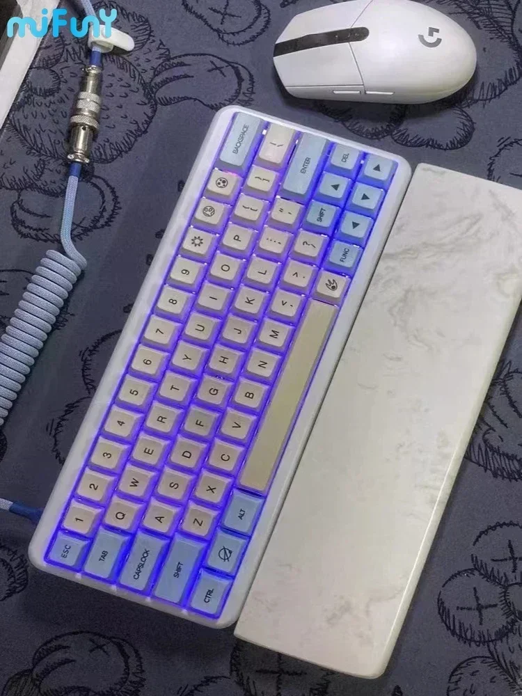 Reposamuñecas para teclado de mármol, cómodo reposamanos personalizado y creativo para teclado de 60/68/84/88/96 teclas - imagen 2