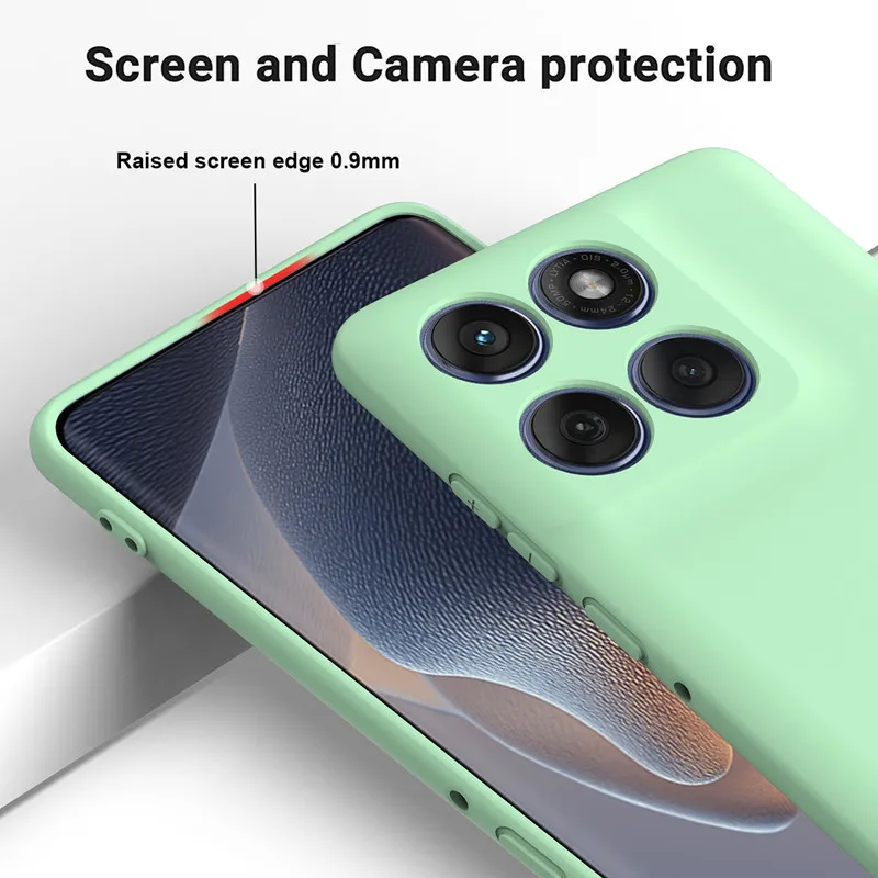 Para Motorola MOTO Edge 60 Pro funda ELVEV todo incluido cubierta de teléfono de silicona líquida agradable para la piel con cordón - imagen 2