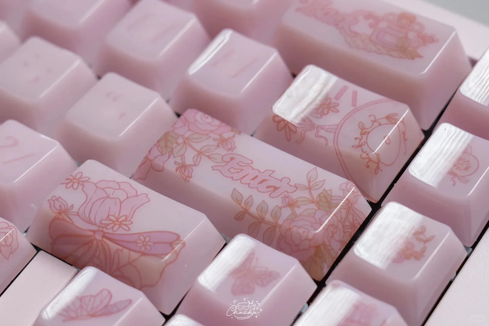 Time Ballet Keycap Little Jelly Fc altura 130/139 teclas Pc Pbt flor rosa púrpura flor Keycap - imagen 4