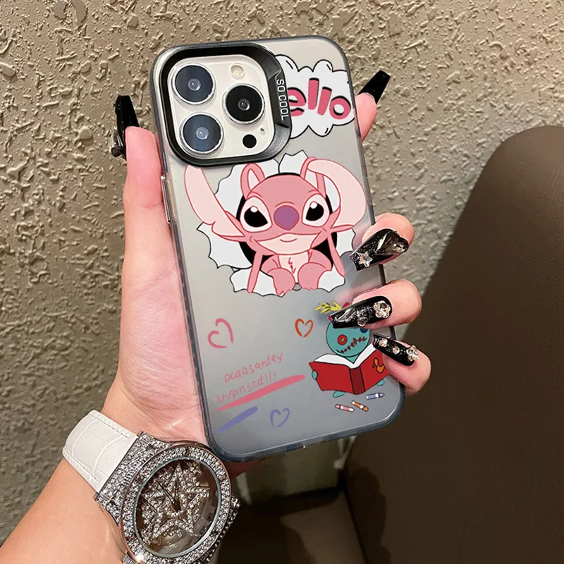 Funda de lujo con dibujos de Hello Angel para iPhone 13, 12, 11, 14, 15 Pro Max, 11, 12, 13, Mini 8, 7, 14 Plus, SE, XS Max, XR X, funda para teléfono PC