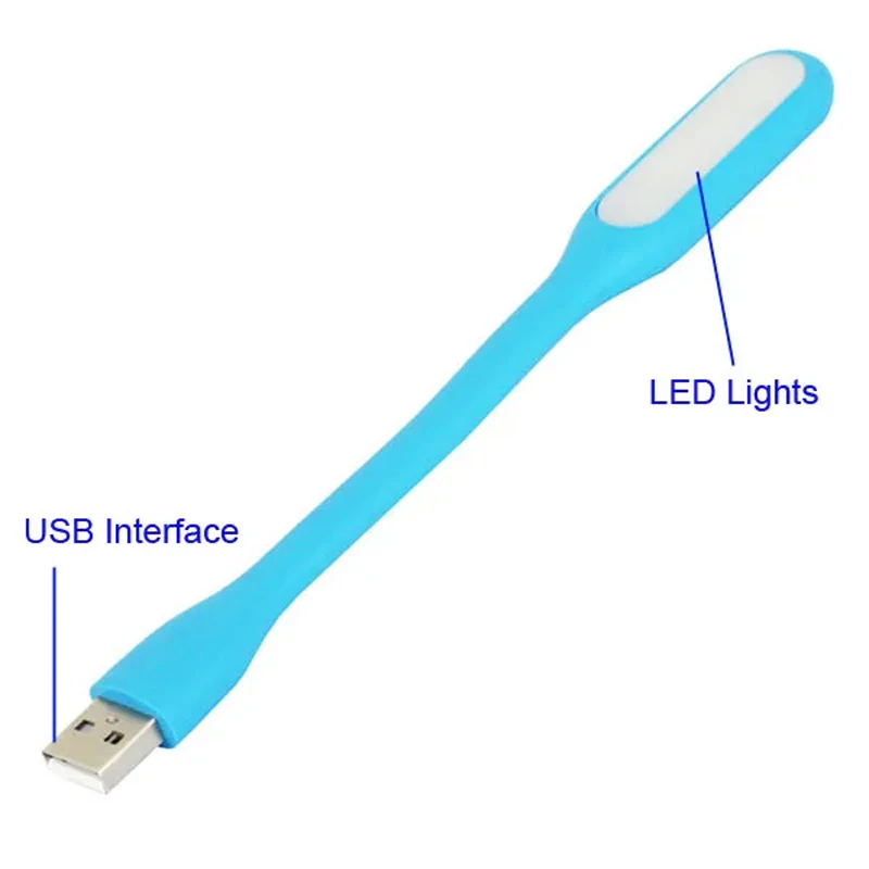 Lámpara de emergencia con luz LED USB, luz de lectura Flexible, Mini luz nocturna portátil para banco de energía, ordenador, PC y portátil - imagen 2