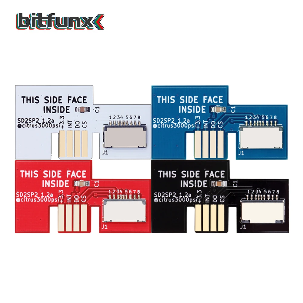 Bitfunx 3D Pinted SD2SP2 soporte de cubierta para carga SD SDL adaptador de lector de tarjetas MicroSD para consola de juegos NGC Gamecube - imagen 5