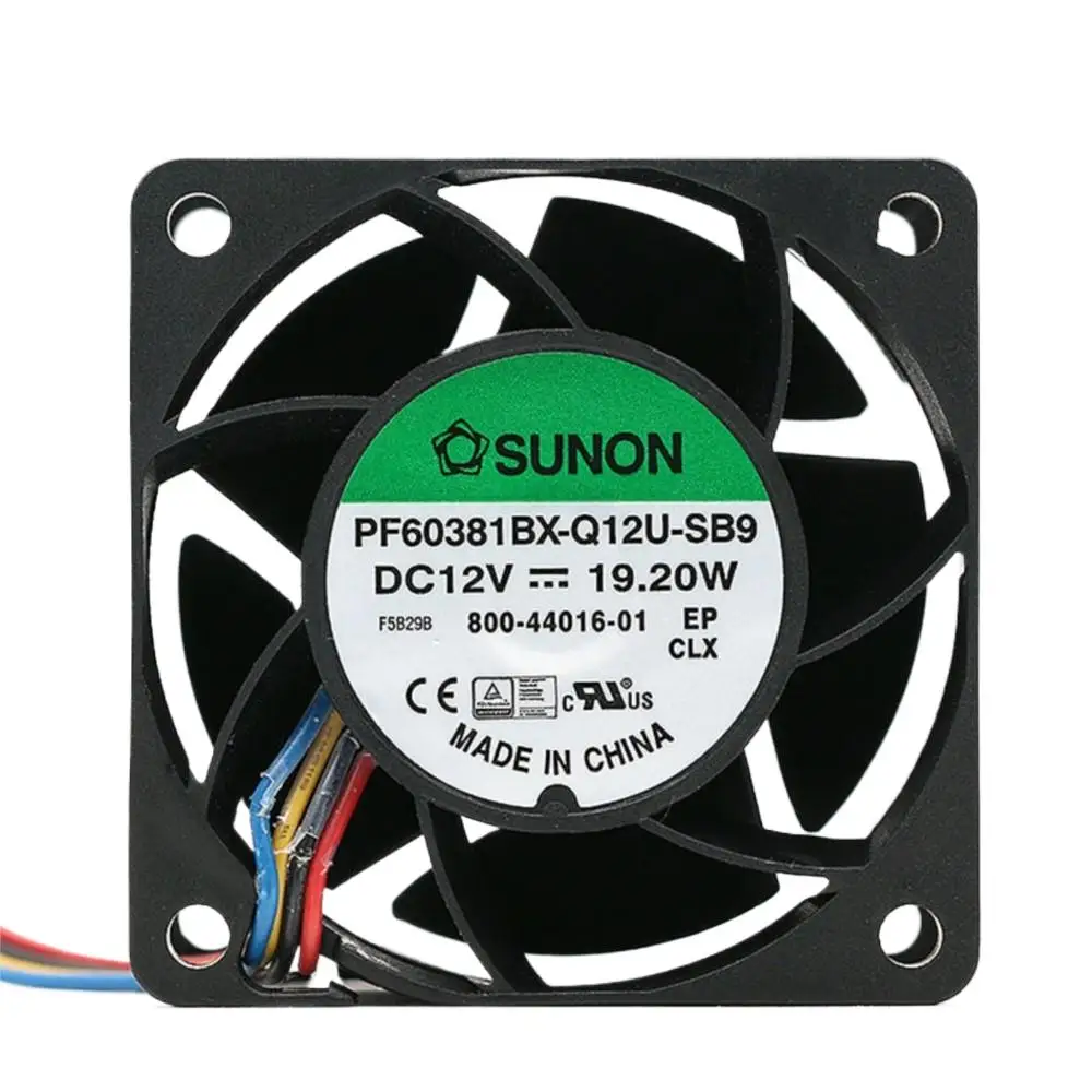 Ventilador de 60 mm para Sunon PF60381BX-Q12U-SB9 60 mm x 60 mm x 38 mm DC12V 1.6A Potente ventilador de enfriamiento axial, 19,20 W, 56 dBA - imagen 2