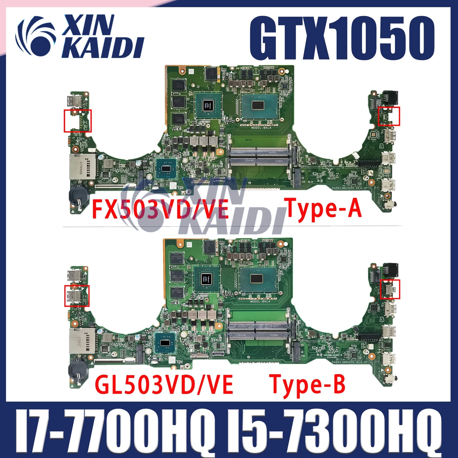 Para ASUS GL503VD FX63VD ZX63V S5A FZ63VD GL503VE FX503V GL503V placa base para ordenador portátil FX503VD placa base FX63V DABKLMB28A0 probado