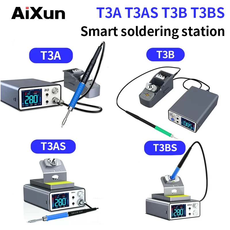 AIXUN T3A T3B Estación de soldadura inteligente soldadura T115/T210/T245 /T12 Estación de Reparación T3AS T3BS para herramientas de soldadura PCB BGA - imagen 2