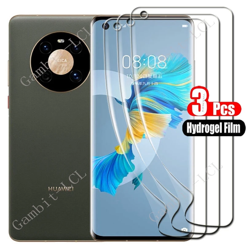 Protector de pantalla para Huawei Mate 40, 6,5 ", HuaweiMate40, Mate40, 40E, Mate40E, película de hidrogel suave HD, cubierta protectora completa - imagen 2