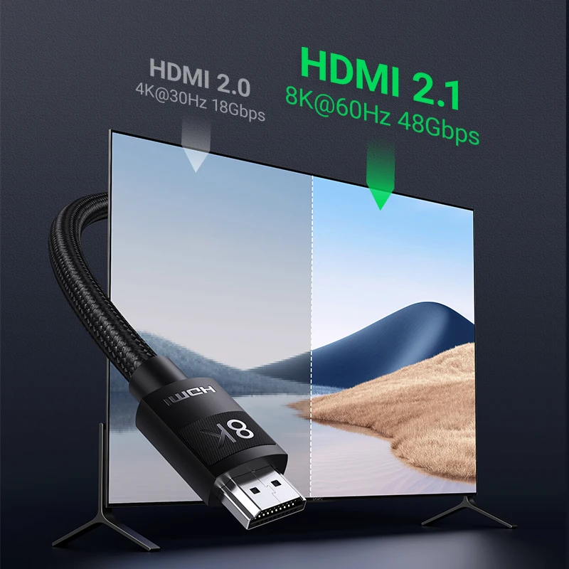 Cable HDMI 2.1 Ugreen 8K 60Hz 48Gbps Alta Velocidad