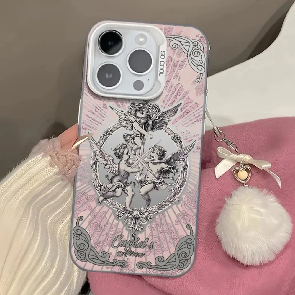 Funda de teléfono de lujo de Cupido Retro de la Edad Media para Huawei P30, P40, Mate 30, 40 Pro, Nova 7, Honor 50, lente, borde creativo, cubierta Mate - imagen 2