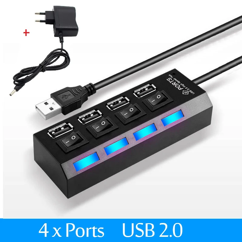 4 Port with EU Plug